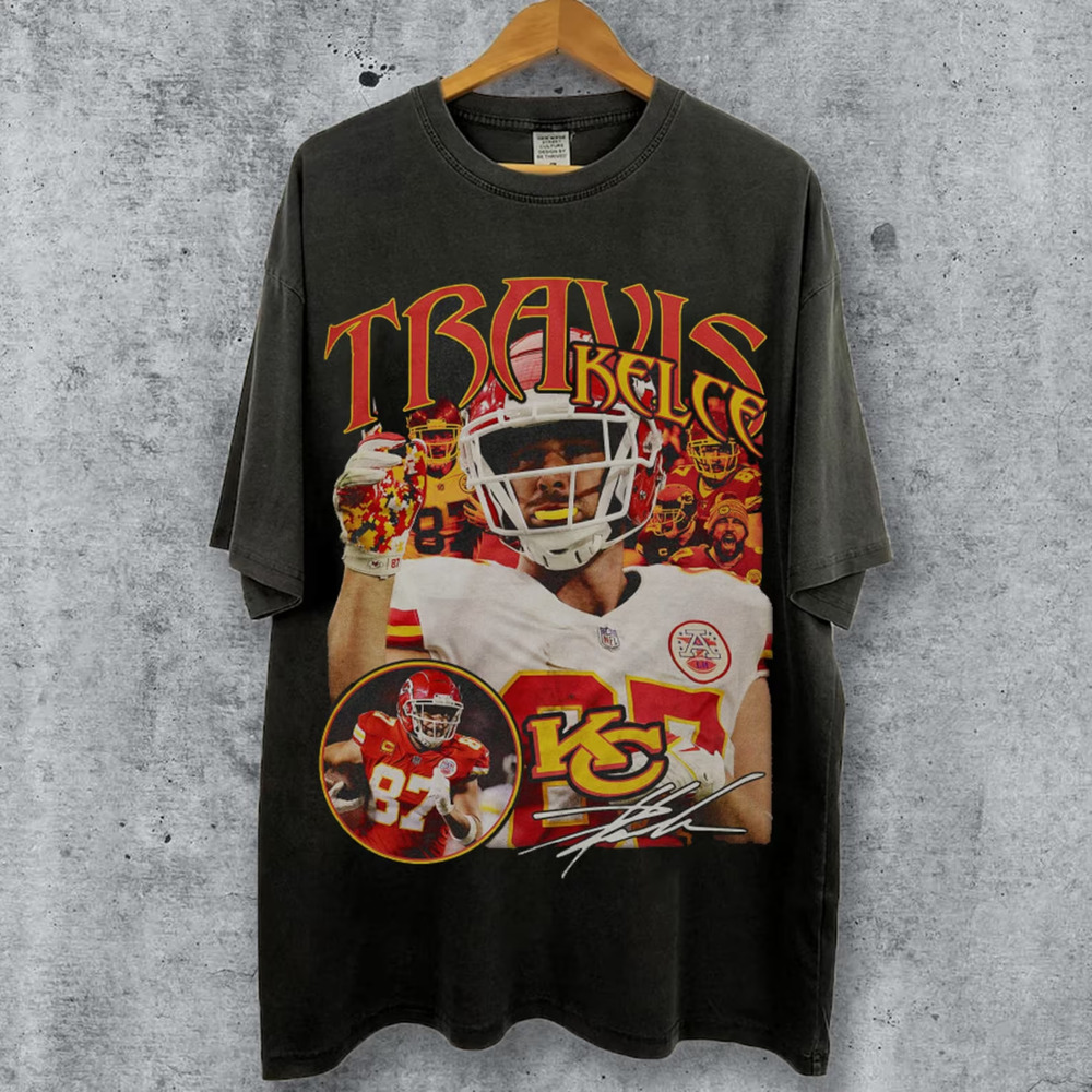 Travis Kelce Shirt Color Football Shirt Classic 90S Graphic Tee